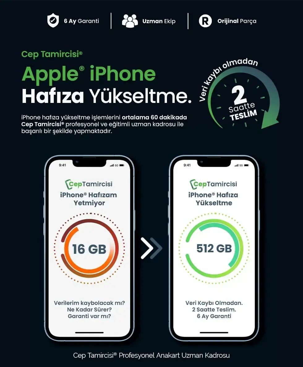 iphone hafiza yükseltme